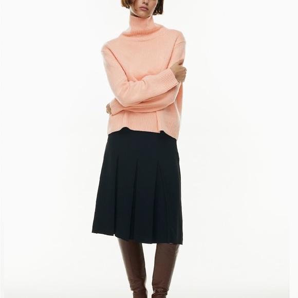 Aritzia | NWOT Wilfred Luxe Cashmere Jara Sweater Turtleneck Coral Blush Size XS - Picture 13 of 13